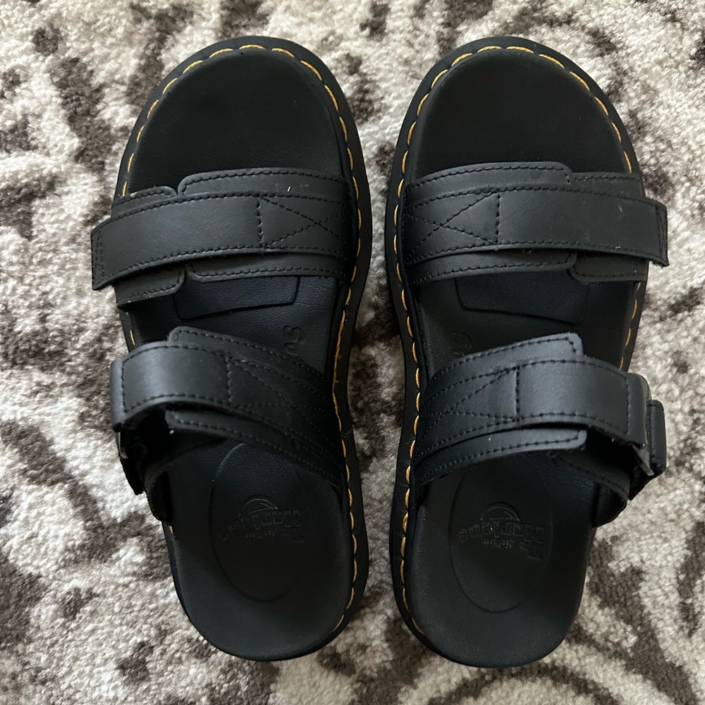 Dr. Martens Black Leather Sandals